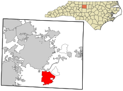 Guilford County North Carolina incorporated and unincorporated areas Pleasant Garden highlighted